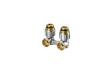 Узел Oventrop Multiflex V, угловой H-образный, 3/4, 1/2, Н ЕК-Н, никелированный, ZB 1016282