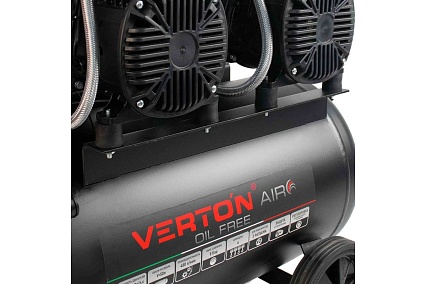 Компрессор Verton air ac-50/480 230 В, 50 Гц, безмасляный, 480 л/м, 50 л, 8 б, 4 кВт, 2850 об/мин, рапид/быстросъем 01.14019.13925