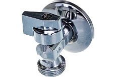 Шаровой кран Uni-Fitt НН 1/2" х 3/4", для подключения стиральных/посудомоечных машин, хром 181A2300