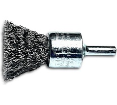 Щетка концевая гофрированная Lessmann 23х68х0.30 мм, хвост-к 6 мм, 18000 об/мин 453161