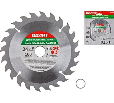 Диск пильный по дереву 160x20/16 мм, 24 зуба ВОЛАТ 88120-24