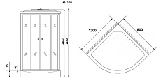 Душевая кабина Niagara NG-4312-14R 120x80 стекло матовое