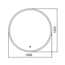 Зеркало Art&Max Sanremo AM-San-1000-DS-F-Gold 100x100 см, с подсветкой, античное золото