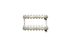 Коллекторная группа в сборе с термостатическими и запорными клапанами ONDO нерж сталь, 7 вых. OKGSP007