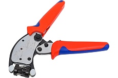 Пресс-клещи Knipex Twistor T для контактных гильз DIN 46228 1+4, обжим: квадрат, поворот 360, 0.14-10.0 мм, доступ с 2х сторон, длина 200 мм KN-975319
