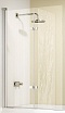 Шторка для ванны Huppe Design Elegance 120x150 L матовое серебро/прозрачная