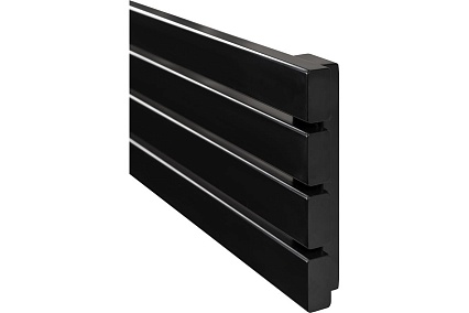Горизонтальный радиатор ARBIOLA Liner Gorizont V 1500-36-06 6 секций, c нижним подключением, GVR, RAL 9005 матовый черный 258373