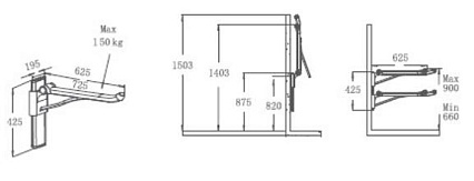 Опорный рычаг RGW SHP-02 L700Y регулируемый