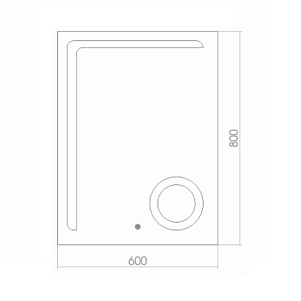 Зеркало Azario Клио 60x80 см с подсветкой, увел.зеркалом