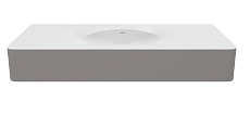 Раковина Vincea Caprise VCB-4CA120MWLG 120 см, Corian, белый матовый/светло-серый матовый