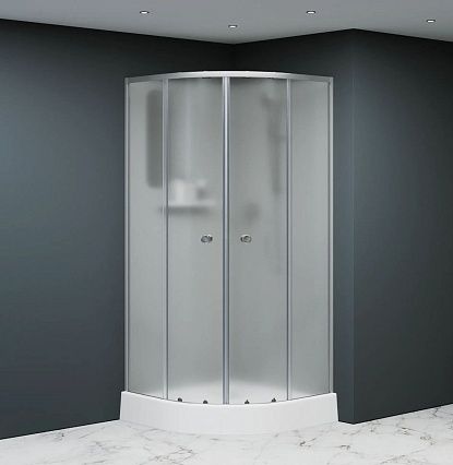 Душевая кабина RGW Andaman AN-208 80x80 см матовое-сатинат, профиль хром сатин