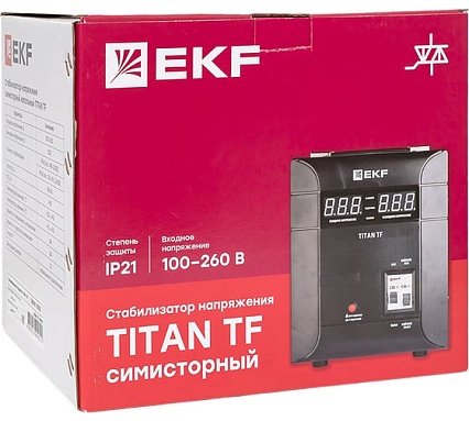 Электронный стабилизатор напряжения EKF TITAN -ТF-3000 напольного исполнения stab-TF-3000