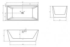 Акриловая ванна Abber AB9224-1.7 170x80, белый