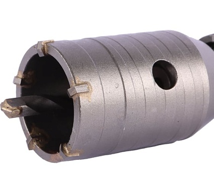 Коронка по кирпичу, камню, бетону 45 мм, М22, SDS-plus для перфоратора DERZHI 8306-003