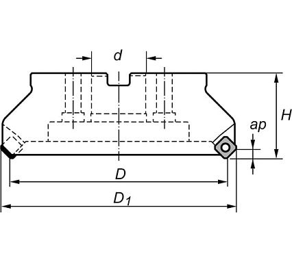 Корпус фрезы торцевой N150.D125/Z10 Norgau 022150125