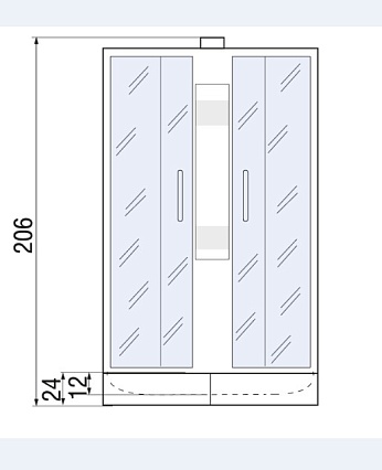 Душевая кабина River Nara 90/24 МТ 90x90 белый, матовое, без крыши