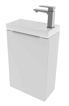 Тумба с раковиной ЗОВ Монови Слим 40 см белый матовый