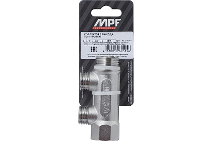 Коллектор MPF 2 выхода х3/4"х1/2", наруж.рез. ИС.071056