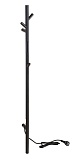 Полотенцесушитель электрический Bemeta 704151010 30W 103x1180 стойка, черный матовый