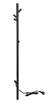 Полотенцесушитель электрический Bemeta 704151010 30W 103x1180 стойка, черный матовый