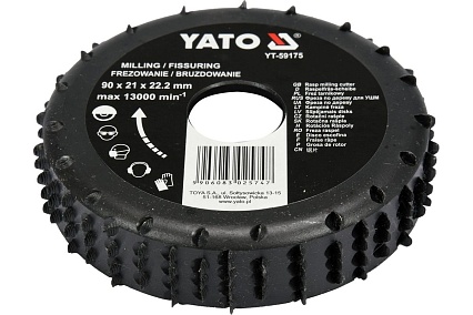 Фреза по дереву для УШМ 90 мм Yato YT-59175