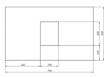 Тумба со столешницей Aquanet Nova Lite 75 см, 2 ящика
