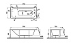 Акриловая ванна Vitra Optimum Neo 170x70 см