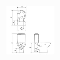 Унитаз Cersanit Nature KO-NTR011-3/5-COn-DL