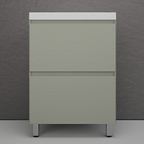 Тумба с раковиной Style Line Манхэттен 60 см напольная, олива