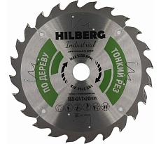 Диск пильный Industrial Дерево (165х20 мм; 24Т) Hilberg HWT165