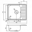 Кухонная мойка Iddis Strit STR58PDi77 58.5 см без отверстий, сталь