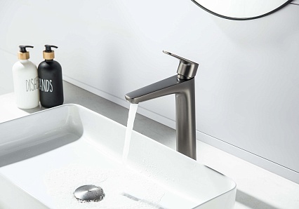 Смеситель для раковины Aquatek Бетта AQ1104BGM оружейная сталь
