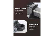 Тиски Forsage стальные усиленные поворотные с наковальней 4&quot;-100мм F-6540904(47310)