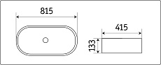 Раковина CeramaLux N78327 81.5 см