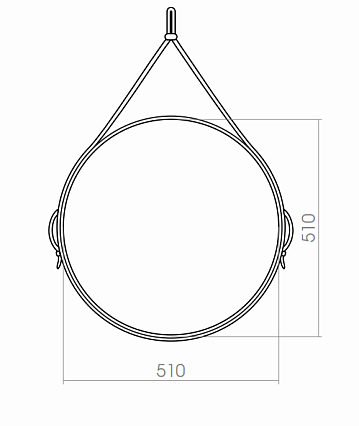 Зеркало Silver Mirrors Kapitan 51x51 см, коричневый