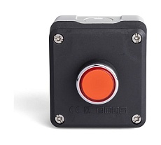 Черно-серый пост с красной кнопкой EMAS 1НО+1НЗ P1C304DK