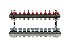 Коллекторная группа PROFACTOR латунь, с расходомерами 1х12 вых 3/4 ЕК PF MB 800.12