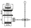 Донный клапан Cezares CZR-SA2-03 с переливом, золото