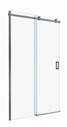Душевая дверь BelBagno SOFT_CLOSE-2-BF-1-120-C-GM 120x200 прозрачная, оружейная сталь