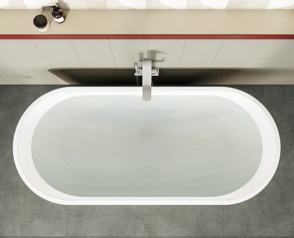 Акриловая ванна Vitra Geo 180x80 см, 65380006000