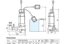 Фекальный насос UNIPUMP FEKACUT V1100DF 63948