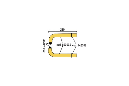 Пара консолей с электродами 250 мм BlueWeld 803166