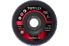 Круг лепестковый торцевой AGGRESSOR-PRO 2 (125x22 мм; Z; P80) TOTFLEX 4631148128071