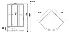 Душевая кабина Niagara NG-3519-14 100x100 стекло тонированное