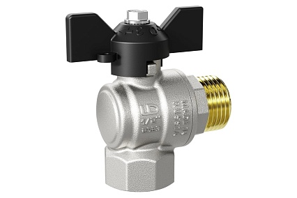 Шаровой кран LD PRIDE угловой шаровой 1/2'' - 1/2'' вн/нар бабочка 552306