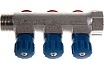 Комплект Valtec _15 VI7 Коллектор с вент. 3 вых.х3/4x1/2 НР, никель VTc.560.N.0503+ Адаптер д/коллектора /конус-плоскость/ 1/2 VTc.701.N.04 VT.VI7.K15.5600503.701