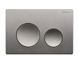 Кнопка смыва BelBagno BB-03C-GM оружейная сталь