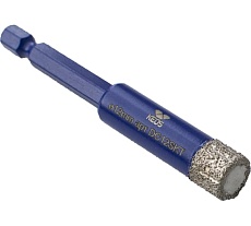 Коронка алмазная с воском по керамограниту PRO 12 мм, 1/4&quot; HEX KEOS DC12SKT