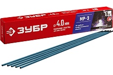 Электроды сварочные Зубр МР-3, с рутиловым покрытием, 4х450 мм, 5 кг 40015-4.0