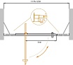 Душевая дверь Cezares MOLVENO-BA-12-80+40-C-Cr-IV 120x195 прозрачная